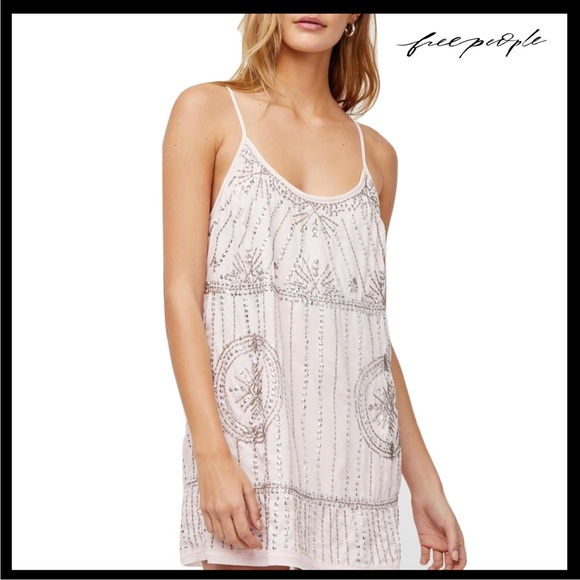 Free People Dresses & Skirts - FREE PEOPLE EMBELLISHED SLIP DRESS